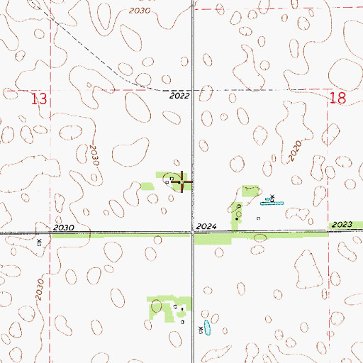 Topographic Map of Township 8, KS