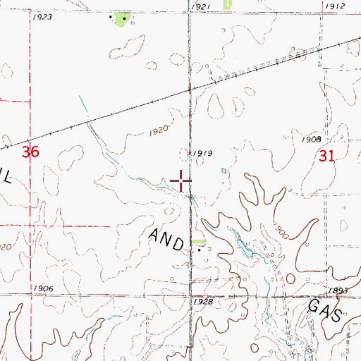 Topographic Map of Iuka-Carmi Oil and Gas Field, KS