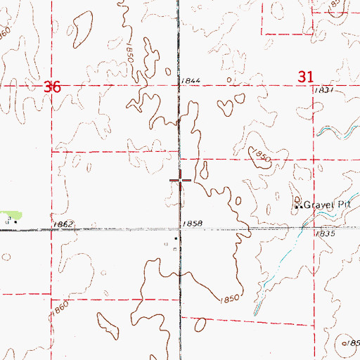 Topographic Map of Township 6, KS