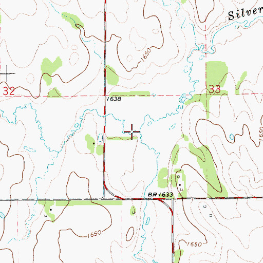 Topographic Map of Wolf Creek, KS