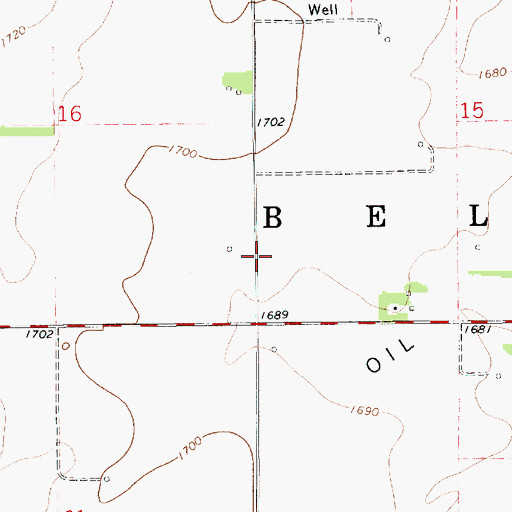 Topographic Map of Township of Bell, KS