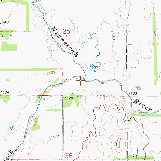 Topographic Map of Silver Creek, KS