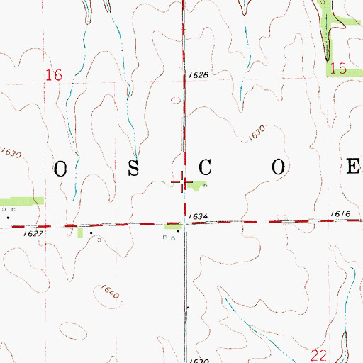 Topographic Map of Township of Roscoe, KS