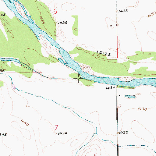 Topographic Map of Gar Creek, KS
