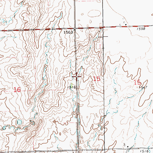 Topographic Map of Township of Sumner, KS