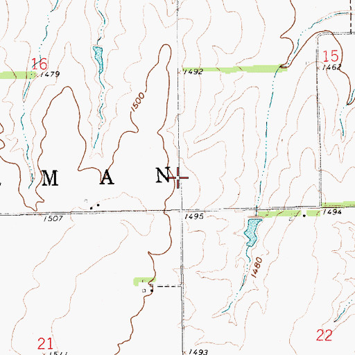 Topographic Map of Township of Sherman, KS