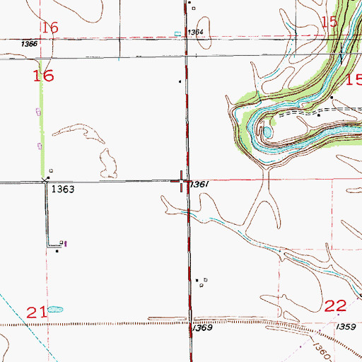Topographic Map of Township of Valley Center, KS