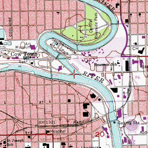 Topographic Map of Little Arkansas River, KS