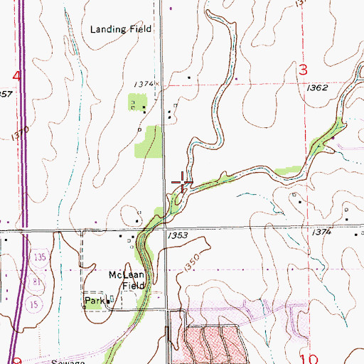 Topographic Map of West Fork Chisholm Creek, KS