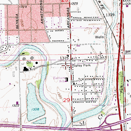 Topographic Map of Ripley Park, KS