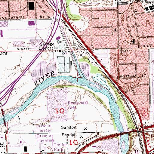 Topographic Map of Chisholm Creek, KS