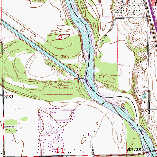 Topographic Map of Wichita-Valley Center Floodway, KS