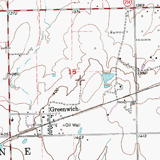 Topographic Map of Township of Payne, KS