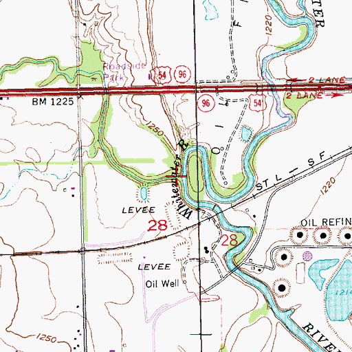 Topographic Map of Dry Creek, KS