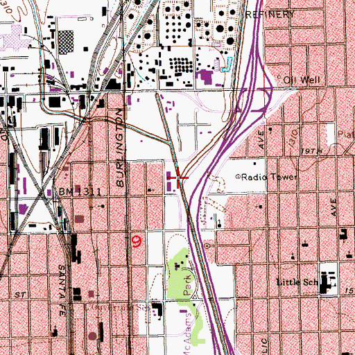 Topographic Map of East Fork Chisholm Creek, KS