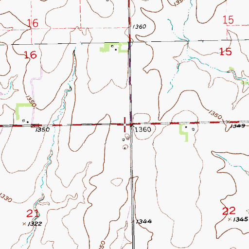 Topographic Map of Township of Murdock, KS