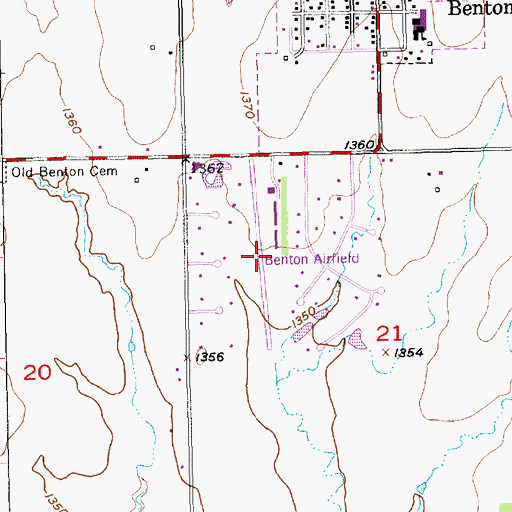 Topographic Map of Lloyd Stearman Field, KS