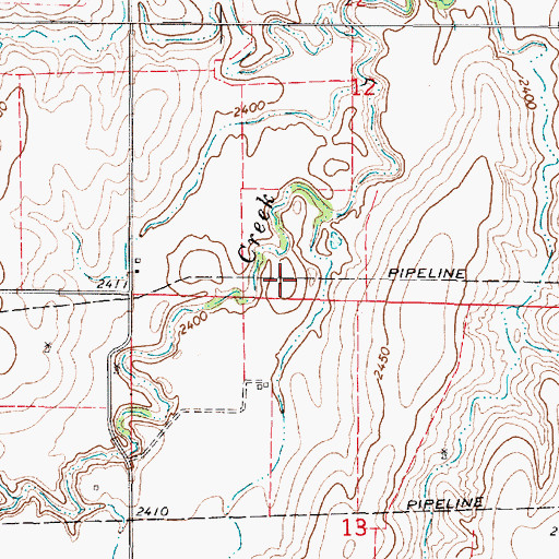 Topographic Map of Township of Ford, KS