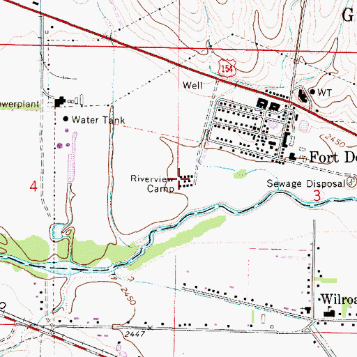 Topographic Map of Riverview Camp, KS