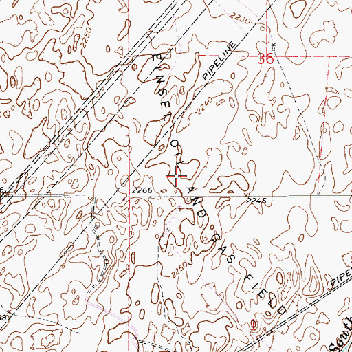Topographic Map of Einsel Oil and Gas Field, KS