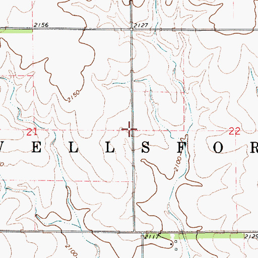 Topographic Map of Township of Wellsford (historical), KS