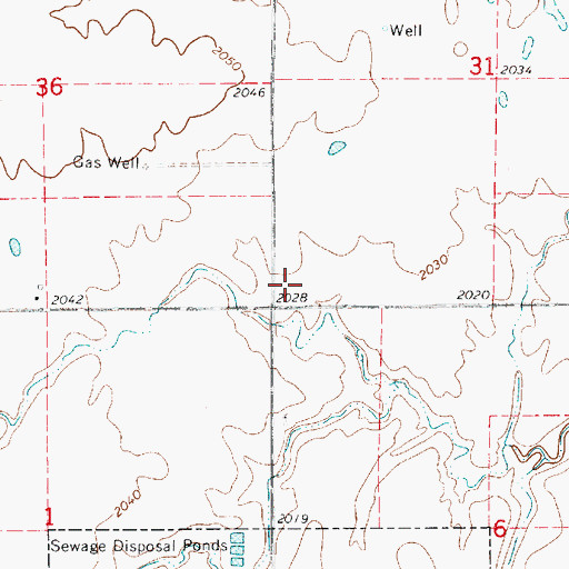 Topographic Map of Township 9, KS