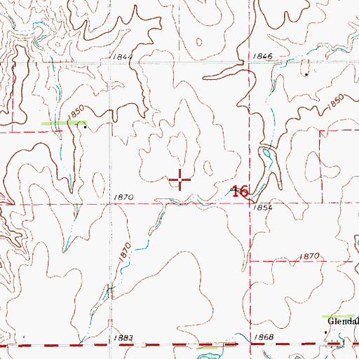 Topographic Map of Township 12, KS