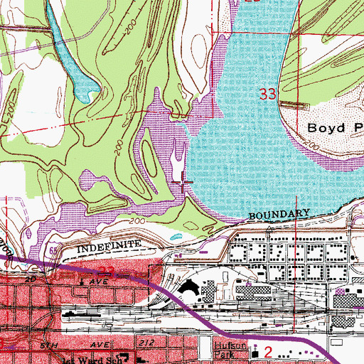 Topographic Map of Caney Bayou, AR