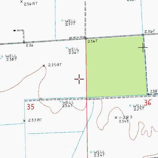 Topographic Map of Caney Bottoms, AR