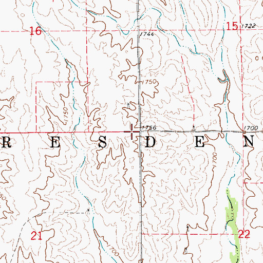 Topographic Map of Township of Dresden, KS