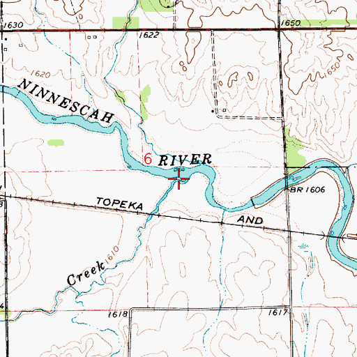 Topographic Map of Painter Creek, KS