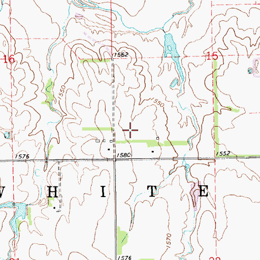 Topographic Map of Township of White, KS
