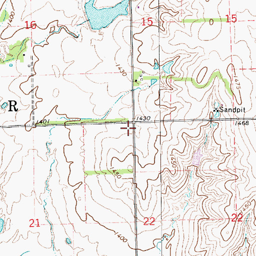 Topographic Map of Township of Grand River, KS
