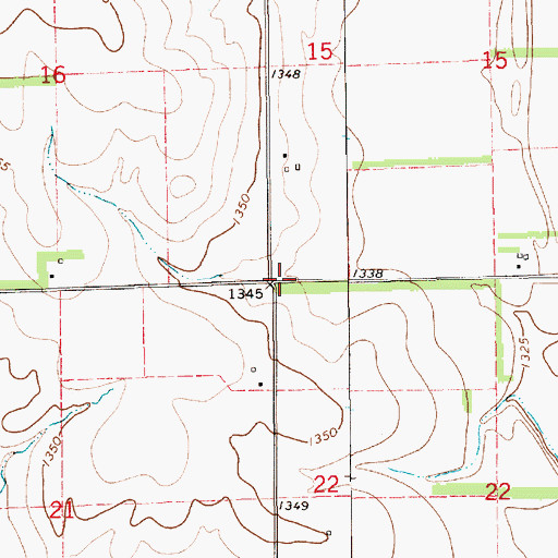 Topographic Map of Township of Morton, KS