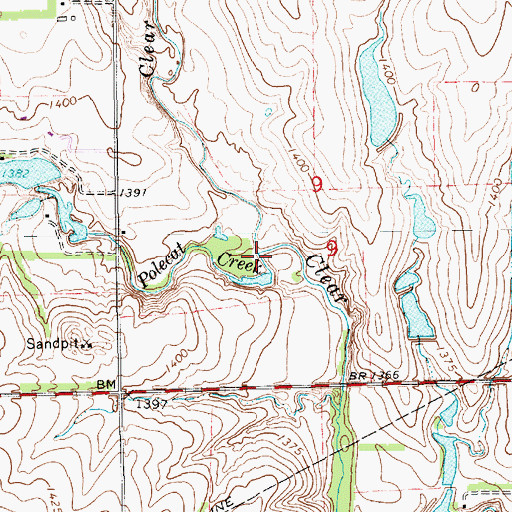 Topographic Map of Polecat Creek, KS
