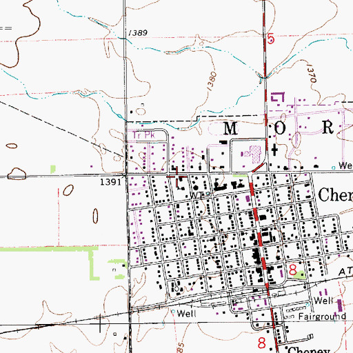 Topographic Map of Saint Paul's Lutheran Church, KS