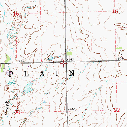 Topographic Map of Township of Garden Plain, KS