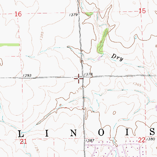 Topographic Map of Township of Illinois, KS