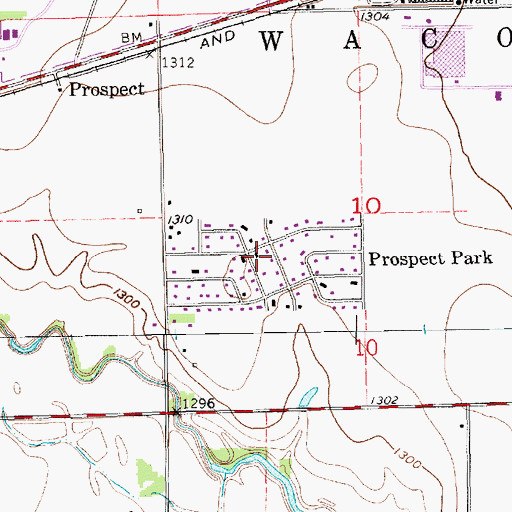 Topographic Map of Prospect Park, KS