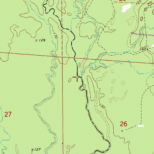 Topographic Map of Caney Creek, AR