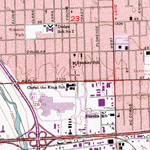 Topographic Map of Starkey Developmental Center, KS