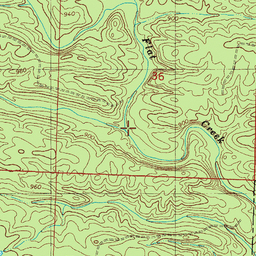 Topographic Map of Caney Creek, AR