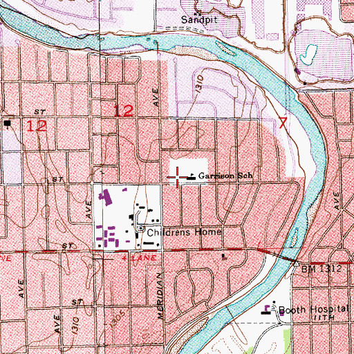 Topographic Map of Emerson Open Magnet Elementary School, KS