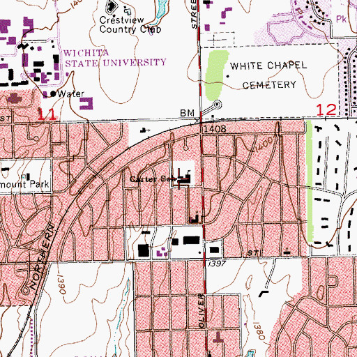 Topographic Map of Holy Savior Catholic Academy, KS