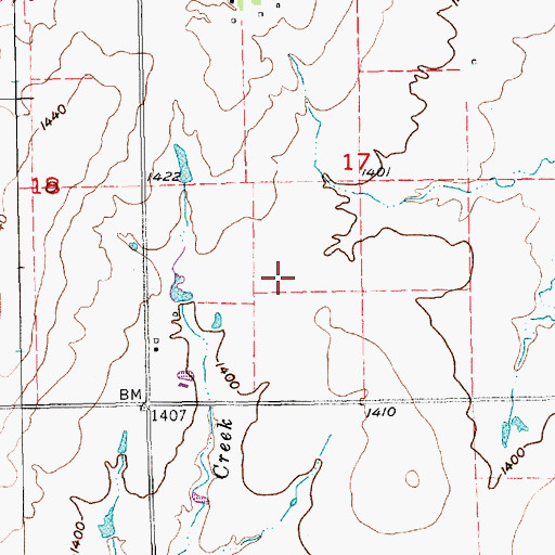 Topographic Map of Northeast Magnet High School, KS
