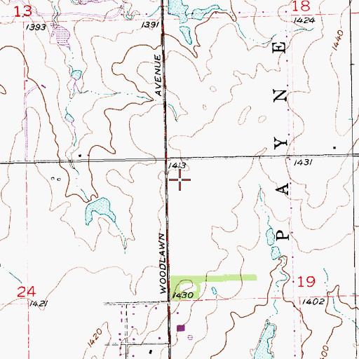 Topographic Map of Isely Traditional Magnet Elementary School, KS