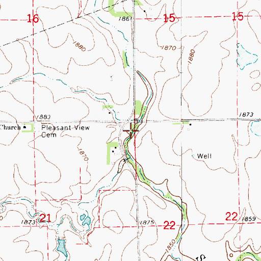 Topographic Map of Township of Paxon (historical), KS