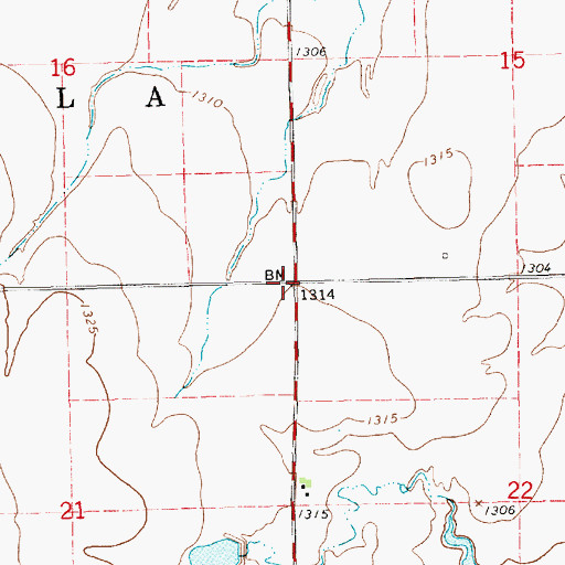 Topographic Map of Township of Viola, KS