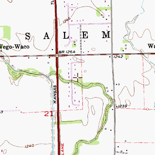Topographic Map of Township of Salem, KS