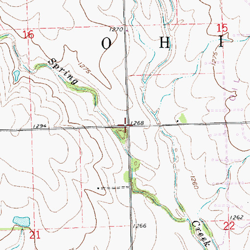 Topographic Map of Township of Ohio, KS